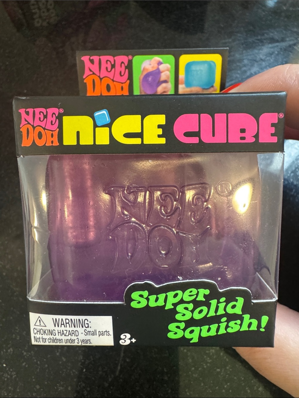 NeeDoh 100% Auth NIB Nice Cube Purple Super Solid Squish - Purple
